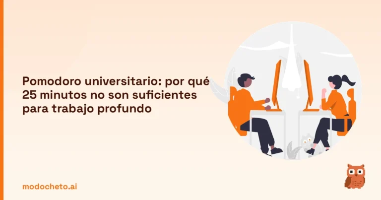 Pomodoro universitario: por qué 25 minutos no son suficientes para trabajo profundo