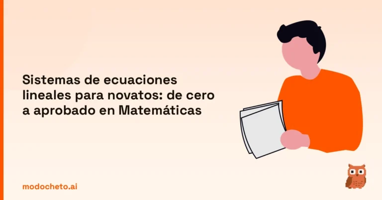Estudiante repasando apuntes clave para dominar los sistemas de ecuaciones lineales desde cero.
