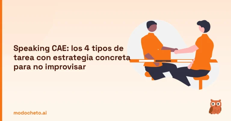 Portada ilustrada del artículo sobre Speaking CAE