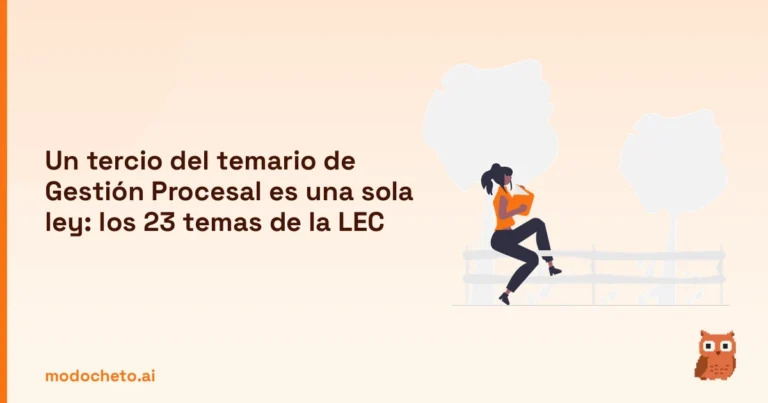 Portada ilustrada del artículo sobre temario de Gestión Procesal