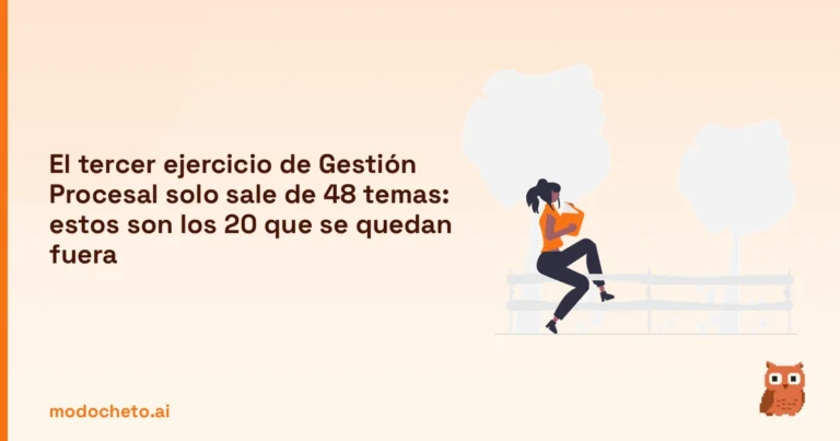Portada ilustrada del artículo sobre tercer ejercicio de Gestión Procesal