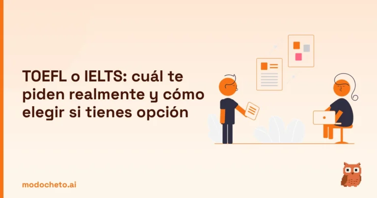 Portada ilustrada del artículo sobre TOEFL o IELTS