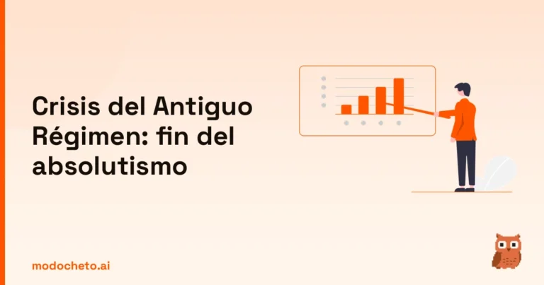 Ilustración de un plan estratégico para entender la crisis del antiguo régimen en España y el fin del absolutismo.