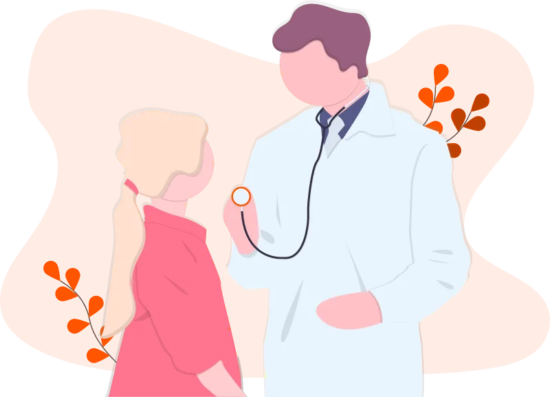 Dibujo de un doctor analizando el complejo sistema de nóminas y cuánto cobra médico en el sector público.