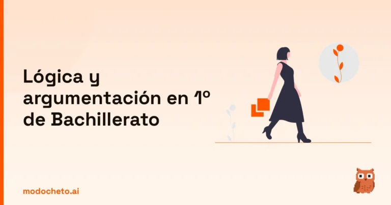 Portada ilustrada del artículo sobre lógica y argumentación en 1º de bachillerato