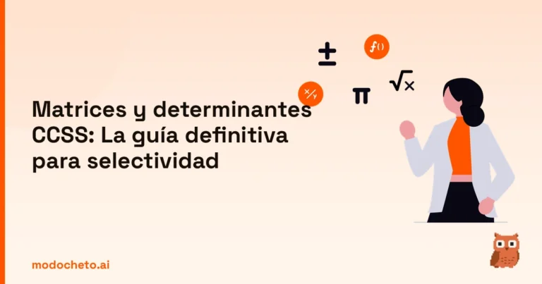 Ilustración de conceptos matemáticos para la guía definitiva de matrices y determinantes CCSS de Selectividad.