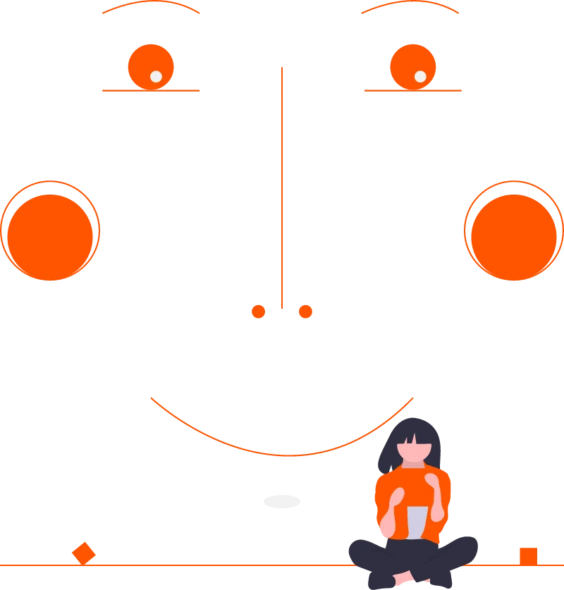 Ilustración de Virtual Assistant ayudando a visualizar conceptos abstractos de la realidad y apariencia