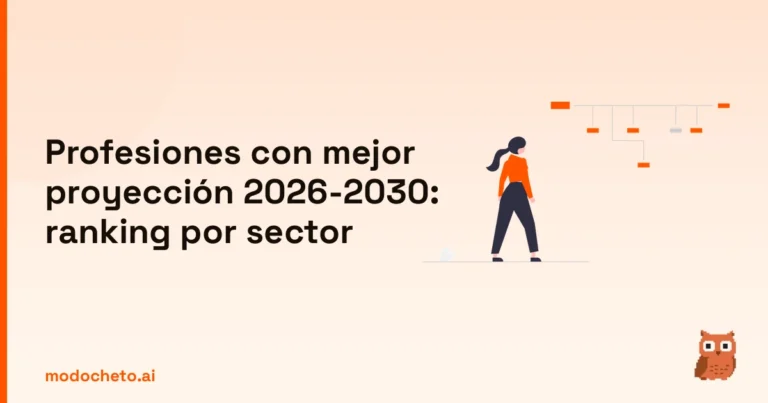 Ilustración de desarrollo profesional para el ranking de profesiones proyección con más hype hacia 2026.