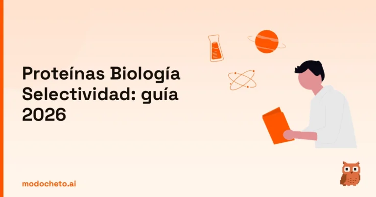 Estudiante analizando conceptos de proteínas Biología Selectividad en la guía definitiva para 2026.