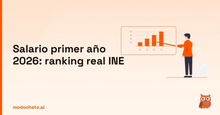 Ilustración de un business plan para proyectar el salario primer año según datos reales del INE en 2026.