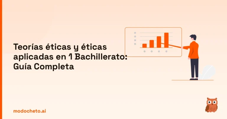 Ilustración de un plan estratégico para aprobar teorías éticas y éticas aplicadas en 1 bachillerato.