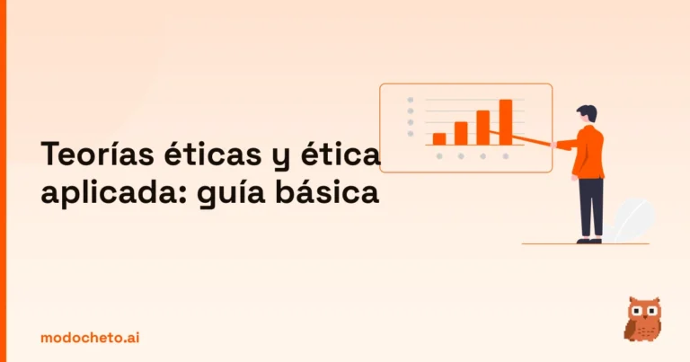 Portada ilustrada del artículo sobre teorías éticas y éticas aplicadas