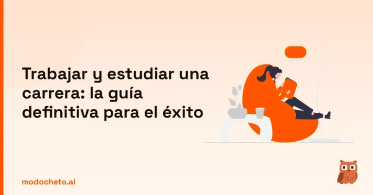 Portada ilustrada del artículo sobre trabajar y estudiar una carrera