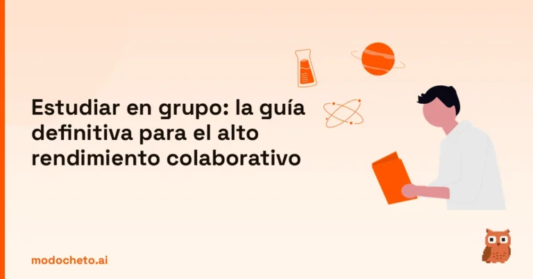 Portada ilustrada del artículo sobre estudiar en grupo